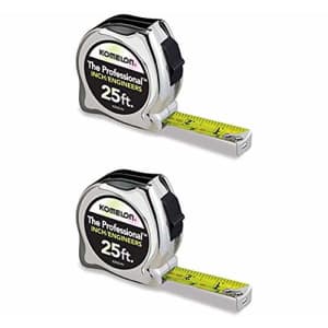 Komelon 425IEHV High-Visibility Professional Tape Measure Bother Inch and Engineer Scale Printed for $12