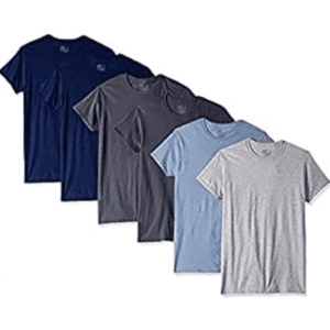 Fruit of the Loom Men's Crew T-Shirts 6-Pack for $20