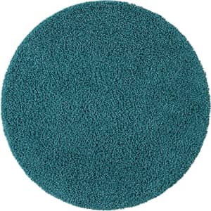 Unique Loom Solo Solid Shag Collection Area Modern Plush Rug Lush & Soft, 5' 0 x 5' 0 Round, Aqua for $68 Unique Loom Solo Solid Shag Collection Area Modern Plush Rug Lush & Soft, 5' 0 x 5' 0 Round, Aqua for $68