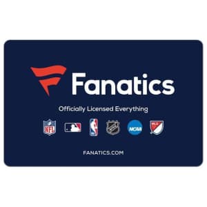 $50 Fanatics eGift Card: $38 $50 Fanatics eGift Card: $38