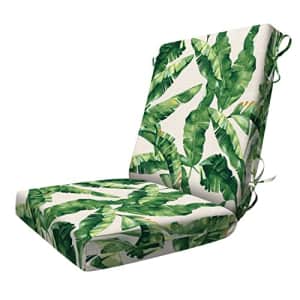 Honey-Comb Honeycomb Indoor/Outdoor Maldives Green Highback Dining Chair Cushion: Recycled Polyester Fill, for $68