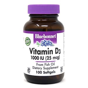Bluebonnet Nutrition Vitamin D3 1000 IU Softgels, Aids in Muscle and Skeletal Growth, for $9