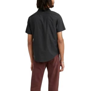 Levi's Men's Classic 1 Pocket Shorts Sleeve T-Shirt, Jet Black, Large for $23