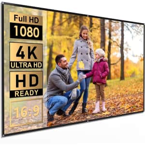 Wewatch 120" Projector Screen for $25