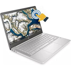 HP 14in Touchscreen Chromebook Intel N4000 4GB RAM 32GB eMMC Chrome OS White (Renewed) for $165