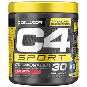 Cellucor C4 Sport Pre Workout Powder Fruit Punch | NSF Certified for Sport + Preworkout Energy Supplement for $17 Cellucor C4 Sport Pre Workout Powder Fruit Punch | NSF Certified for Sport + Preworkout Energy Supplement for $17