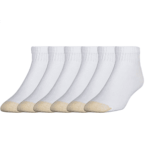 Gold Toe Men's 656p Cotton Quarter Athletic Socks 6-Pack for $17 Gold Toe Men's 656p Cotton Quarter Athletic Socks 6-Pack for $17