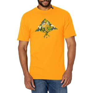 LRG Men's Tropics Graphic Logo T-Shirt, Gold, Medium for $14
