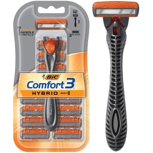 Bic Men's Comfort 3 Hybrid 3-Blade Disposable Razor w/ 12 Cartridges for $10 Bic Men's Comfort 3 Hybrid 3-Blade Disposable Razor w/ 12 Cartridges for $10