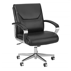 Bush Furniture Bush Business Furniture South Haven Mid Back Leather Executive Office Chair, Black for $179