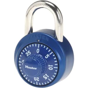 Master Lock Locker Lock Combination Padlock for $3