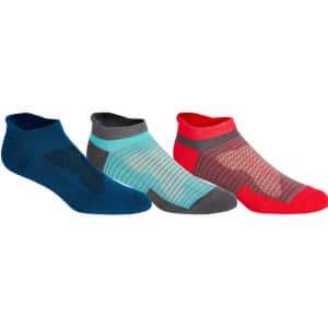 ASICS Women's Cushion Low Cut Running Socks 3-Pack for $6 ASICS Women's Cushion Low Cut Running Socks 3-Pack for $6