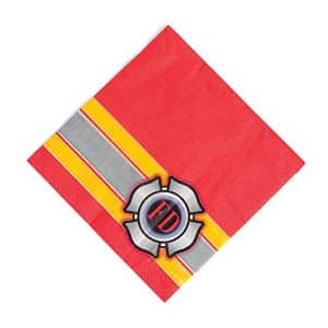 Fun Express - Fire House Hero Lunch Napkins (16pc) for Birthday - Party Supplies - Print Tableware for $6