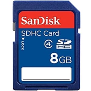 SanDisk 8GB SD Class 4 Card, Blue for $14 SanDisk 8GB SD Class 4 Card, Blue for $14
