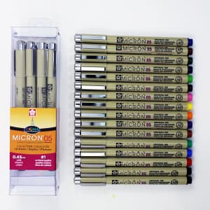 Sakura 16-Piece Pigma Micron 05 Assorted Colors Cube Collection Pen Set for $35