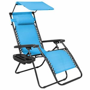 Best Choice Products Folding Zero Gravity Outdoor Recliner Patio Lounge Chair w/Adjustable Canopy for $146 Best Choice Products Folding Zero Gravity Outdoor Recliner Patio Lounge Chair w/Adjustable Canopy for $146