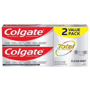 Colgate Total Toothpaste 4.8-oz. 2-Pack for $5.15 via Sub & Save Colgate Total Toothpaste 4.8-oz. 2-Pack for $5.15 via Sub & Save
