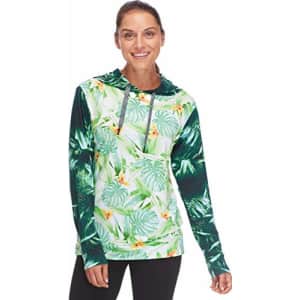 Body Glove Active Women's Aurora Ultrasoft Loose FIT Long Sleeve Activewear Hoodie, Areca Green, for $20