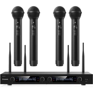 Donner Wireless Microphone System w/ 4 Mics for $180