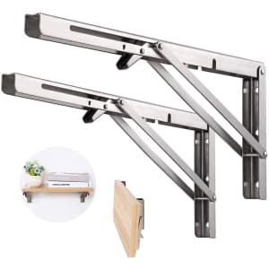 Domisl 20" Folding Shelf Brackets 2-Pack for $20 Domisl 20" Folding Shelf Brackets 2-Pack for $20