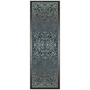 Maples Rugs Pelham Vintage Runner Rug Non Slip Washable Hallway Entry Carpet [Made in USA], 2 x 6, for $45