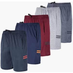 Real Essentials Men's Shorts w/ Pocket 5-Pack for $28