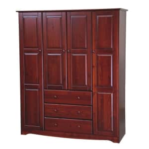 Palace Imports Family Solid Wood 4-Door Wardrobe for $860 Palace Imports Family Solid Wood 4-Door Wardrobe for $860