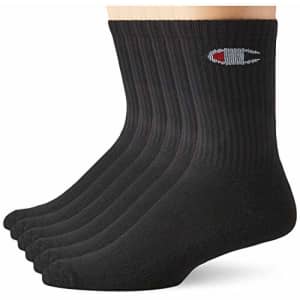 Champion Double Dry 6-Pair Pack Logo Crew Socks for $11 Champion Double Dry 6-Pair Pack Logo Crew Socks for $11