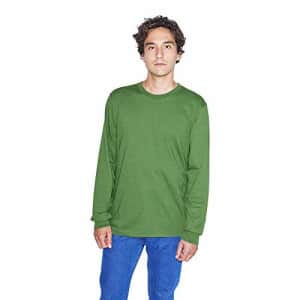 American Apparel Men's Organic Fine Jersey Crewneck Long Sleeve T-Shirt, Pine, 2X-Large for $15 American Apparel Men's Organic Fine Jersey Crewneck Long Sleeve T-Shirt, Pine, 2X-Large for $15
