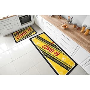 Ottomanson Siesta Collection COVID 19 Design Accent Rug, 2'3" x 3', Yellow for $19 Ottomanson Siesta Collection COVID 19 Design Accent Rug, 2'3" x 3', Yellow for $19