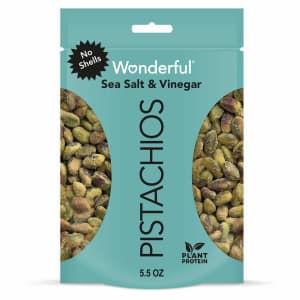 Wonderful Pistachios No Shell 5.5-oz. Pistachios for $4 Wonderful Pistachios No Shell 5.5-oz. Pistachios for $4