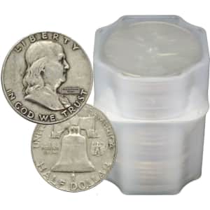 90% Silver Franklin Half Dollars 20-Pack for $226 90% Silver Franklin Half Dollars 20-Pack for $226