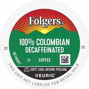 Folgers 100% Colombian Decaf Medium Roast Coffee, 72 Keurig K-Cup Pods for $45