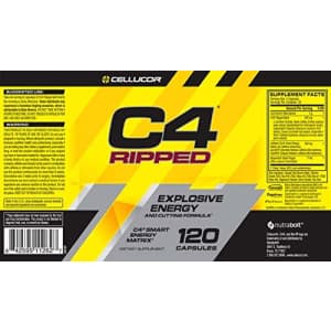 Cellucor C4 Ripped Pre Workout Capsules | Creatine Free + Sugar Free Preworkout Energy Supplement for Men & for $23 Cellucor C4 Ripped Pre Workout Capsules | Creatine Free + Sugar Free Preworkout Energy Supplement for Men & for $23