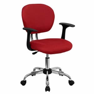 Flash Furniture Mid-Back Red Mesh Padded Swivel Task Office Chair with Chrome Base and Arms for $131