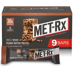 MET-Rx Big 100 Meal Replacement Bars 9-Pack for $15 MET-Rx Big 100 Meal Replacement Bars 9-Pack for $15