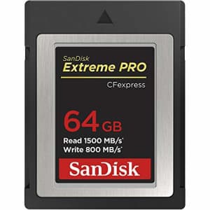 SanDisk Extreme PRO 64GB CFexpress Type-B Memory Card, 1500MB/s Read, 800MB/s Write for $142