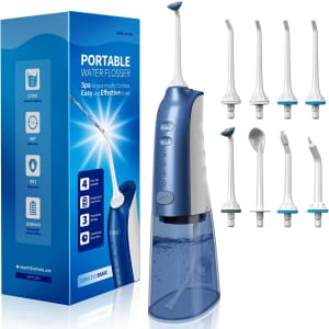 Demita Cordless Water Flosser with 8 Jet Tips for $13