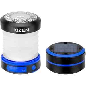 Kizen Solar Powered LED Camping Lantern for $15
