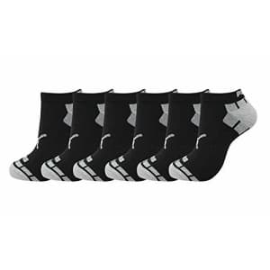 PUMA Men's 6-Pack P114382 Low Cut Socks, Black/Grey, 10-13 for $53
