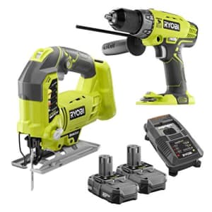 Ryobi P1801 Lithium Ion Hammer Drill and Orbital Jig Saw Combo Kit NIB for $220 Ryobi P1801 Lithium Ion Hammer Drill and Orbital Jig Saw Combo Kit NIB for $220