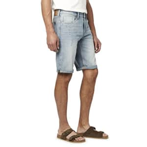 Buffalo David Bitton Men's Parker Denim Shorts, Distressed and Worn, 33 for $25