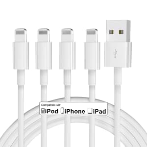 WWB 6-Foot Lightning Cable 4-Pack for $6