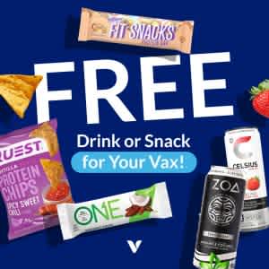 Vitamin Shoppe: Free drink or snack w/ vaccination card Vitamin Shoppe: Free drink or snack w/ vaccination card