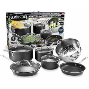 GRANITESTONE 10 Piece Nonstick Cookware Set, Scratch-Resistant, Granite-Coated, Dishwasher and for $89 GRANITESTONE 10 Piece Nonstick Cookware Set, Scratch-Resistant, Granite-Coated, Dishwasher and for $89