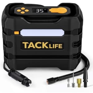 Tacklife 150-PSI 12V Digital Portable Air Compressor for $20