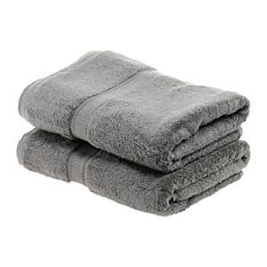 SUPERIOR Egyptian Cotton Solid Towel Set, 2PC Bath, Charcoal, 2 Count for $41