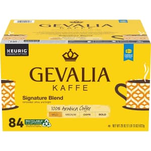 Gevalia Signature Blend Mild Roast 84-Count K-Cup Coffee Pods for $21 via Sub & Save Gevalia Signature Blend Mild Roast 84-Count K-Cup Coffee Pods for $21 via Sub & Save