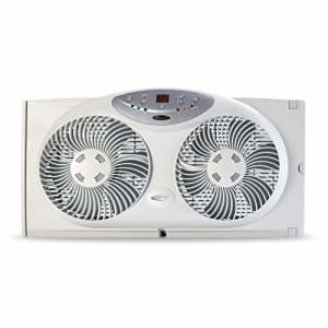 Bionaire Window Fan with Twin 8.5-Inch Reversible Airflow Blades and Remote Control, White for $70