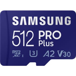 Samsung PRO Plus 512GB microSDXC UHS-I Memory Card with Adapter for $98